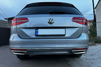 Volkswagen Passat B8 2015–2023 Kryty imitácie výfuku SD/SW (2015-2018, 2 ks, nerez) S-Design - talianska nehrdzavejúca oceľ fotografia 6