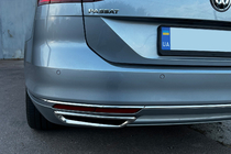 Volkswagen Passat B8 2015–2023 Kryty imitácie výfuku SD/SW (2015-2018, 2 ks, nerez) S-Design - talianska nehrdzavejúca oceľ fotografia 7