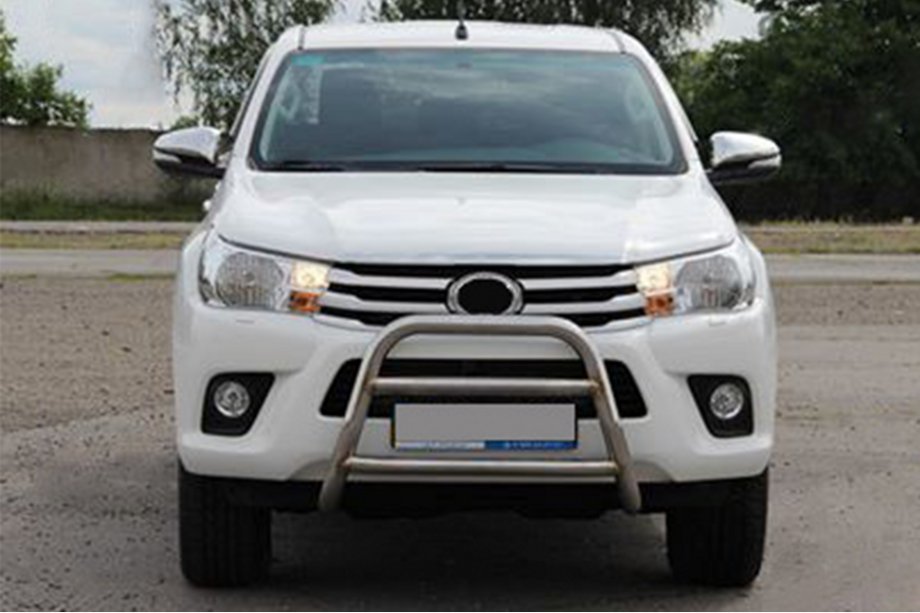 Toyota Hilux 2015– Predný ochranný rám WT023 (nerez) Fotografia 3