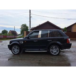 Nerezové lišty na stĺpiky dverí Range Rover Sport 2005–2013 fotografia 2