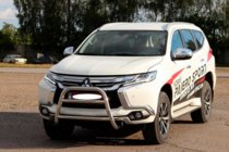 Mitsubishi Pajero Sport 2015– Predný ochranný rám WT022 (nerez) fotografia 3