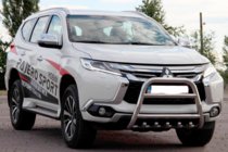 Mitsubishi Pajero Sport 2015– Predný ochranný rám WT008 (nerez) fotografia 2