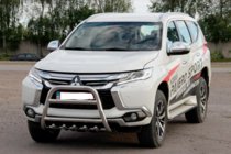 Mitsubishi Pajero Sport 2015– Predný ochranný rám WT008 (nerez) fotografia 3
