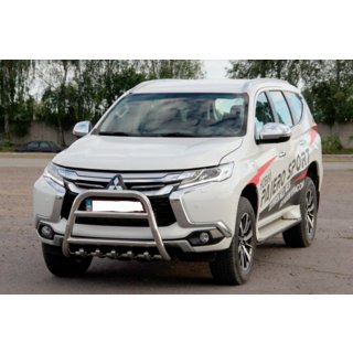 Predný ochranný rám WT008 (nerez) Mitsubishi Pajero Sport 2015– fotografia 3