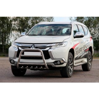 Predný ochranný rám WT008 (nerez) Mitsubishi Pajero Sport 2015– fotografia 4