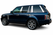 Range Rover III L322 2002–2012 Lišty stĺpikov dverí (14 ks, nerez) fotografia 1
