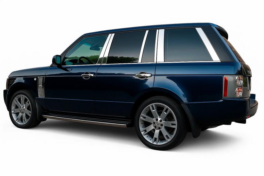 Range Rover III L322 2002–2012 Lišty stĺpikov dverí (14 ks, nerez) Image