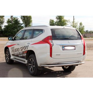 Zadný ochranný rám AK005 (nerez) Mitsubishi Pajero Sport 2015– fotografia 3
