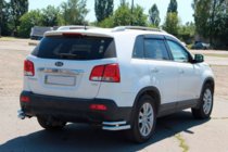 Kia Sorento II XM 2009–2014 Zadné dvojité rohové ochranné rámy AK003-dvojitý (nerez) fotografia 4