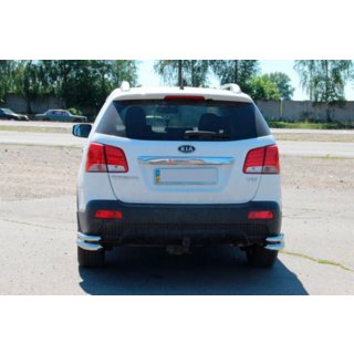 Zadné dvojité rohové ochranné rámy AK003-dvojitý (nerez) Kia Sorento II XM 2009–2014 fotografia 3