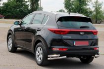 Kia Sportage 2015–2021 Zadné dvojité rohové chrániče AK003-dvojitý (nerez) fotografia 4