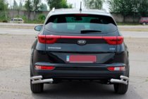 Kia Sportage 2015–2021 Zadné dvojité rohové chrániče AK003-dvojitý (nerez) fotografia 3