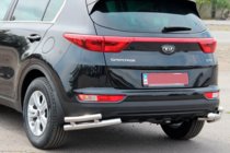 Kia Sportage 2015–2021 Zadné dvojité rohové chrániče AK003-dvojitý (nerez) fotografia 2