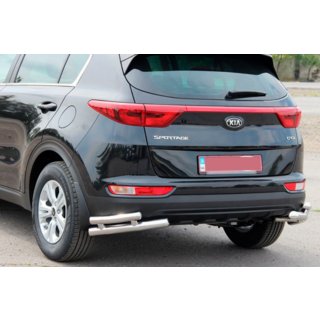 Zadné dvojité rohové chrániče AK003-dvojitý (nerez) Kia Sportage 2015–2021 fotografia 2