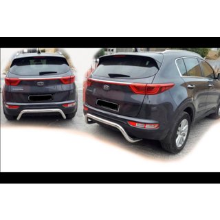 Zadný ochranný rám AK007 (nerez) Kia Sportage 2015–2021 fotografia 1