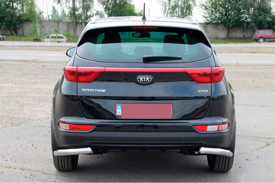 Kia Sportage 2015–2021 Zadné ochranné rohy AK003 (nerez) Fotografia 5