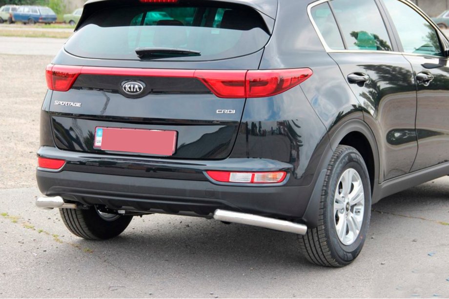 Kia Sportage 2015–2021 Zadné ochranné rohy AK003 (nerez) Fotografia 2