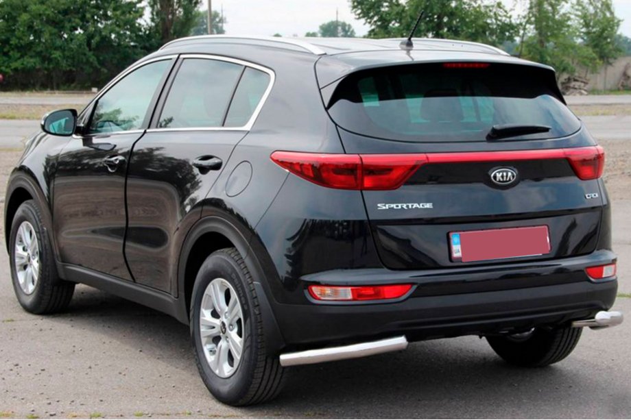 Kia Sportage 2015–2021 Zadné ochranné rohy AK003 (nerez) Fotografia 3