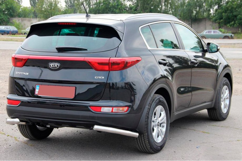 Kia Sportage 2015–2021 Zadné ochranné rohy AK003 (nerez) Fotografia 4
