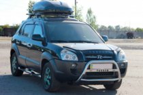 Hyundai Tucson JM 2004– Predný ochranný rám WT025 (nerez) fotografia 3