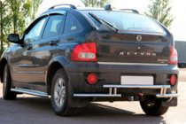 SsangYong Action 2005–2018 Zadný ochranný rám AK005-2 (nerezová oceľ) fotografia 1
