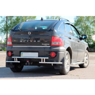 Zadný ochranný rám AK005-2 (nerezová oceľ) SsangYong Action 2005–2018 fotografia 3