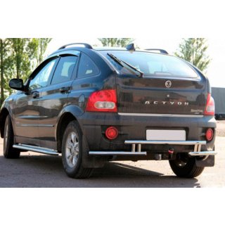 Zadný ochranný rám AK005-2 (nerezová oceľ) SsangYong Action 2005–2018 fotografia 1