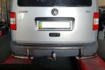 Volkswagen Caddy 2004–2010 Zadný ochranný oblúk AK003-3 (2 ks, nerez) fotografia 2