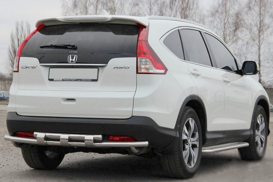Honda CRV 2012–2016 Zadný ochranný rám AK002 – dvojitý (nerez) Image