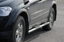 SsangYong Kyron 2005–2014 Bočné prahové rúrky BB002 (2 ks, nerez) fotografia 1