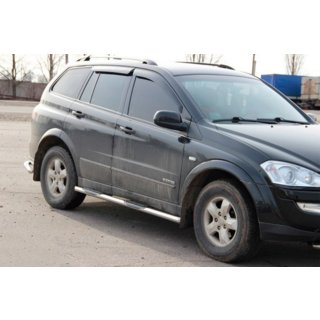 Bočné prahové rúrky BB002 (2 ks, nerez) SsangYong Kyron 2005–2014 fotografia 3