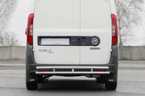 Fiat Doblo II 2010–2022 Zadný ochranný rám AK002/1 – dvojitý (nerezová oceľ) fotografia 1