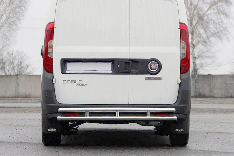 Fiat Doblo II 2010–2022 Zadný ochranný rám AK002/1 – dvojitý (nerezová oceľ) Image