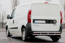 Opel Combo 2012–2018 Zadný ochranný rám AK002/1 – dvojitý (nerezová oceľ) fotografia 1