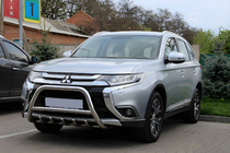 Mitsubishi Outlander 2012–2021 Predný ochranný rám WT003 (nerez) fotografia 4