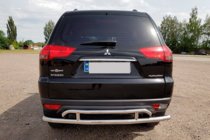 Mitsubishi Pajero Sport 2008–2015 Zadný ochranný rám AK002-2 (2 ks, nerez) fotografia 4