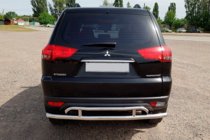 Mitsubishi Pajero Sport 2008–2015 Zadný ochranný rám AK002-2 (2 ks, nerez) fotografia 2