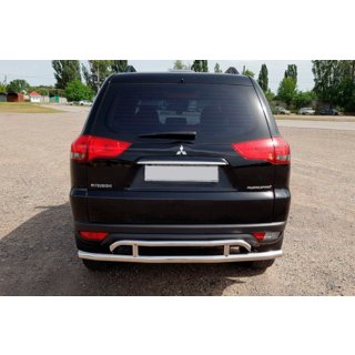 Zadný ochranný rám AK002-2 (2 ks, nerez) Mitsubishi Pajero Sport 2008–2015 fotografia 2