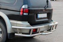 Mitsubishi Pajero Sport 1996–2007 Zadný ochranný rám AK-Special (nerez) fotografia 1