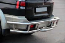 Mitsubishi Pajero Sport 1996–2007 Zadný ochranný rám AK-Special (nerez) fotografia 5