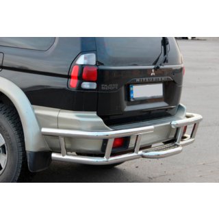 Zadný ochranný rám AK-Special (nerez) Mitsubishi Pajero Sport 1996–2007 fotografia 1