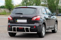 Nissan Qashqai 2010–2014 Zadný ochranný rám AK011 (nerez) fotografia 3