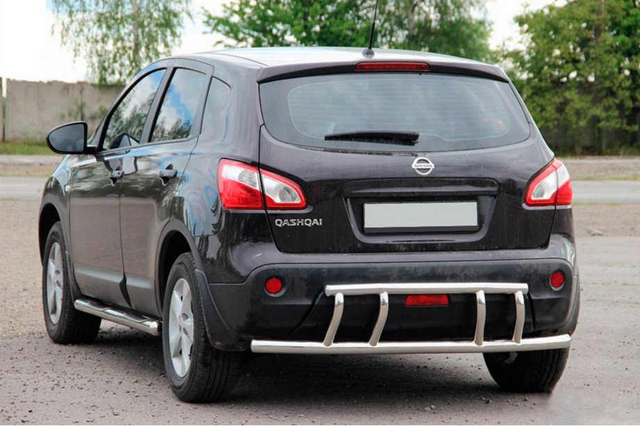 Nissan Qashqai 2010–2014 Zadný ochranný rám AK011 (nerez) Image