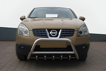 Nissan Qashqai 2007–2010 Predný ochranný rám WT003 (nerez) 60 mm fotografia 1