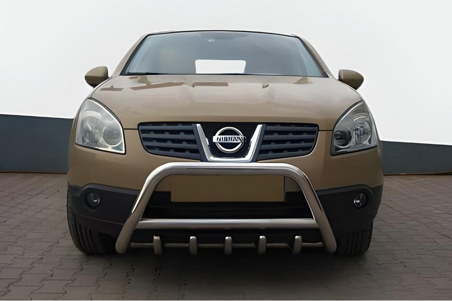 Nissan Qashqai 2007–2010 Predný ochranný rám WT003 (nerez) 60 mm Image