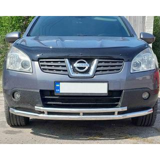 Predný dvojitý ochranný rám ST014 (nerez) Nissan Qashqai 2007–2010 fotografia 1