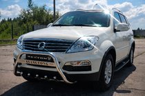 SsangYong Rexton I 2001–2017 Predný ochranný rám WT004 (nerez) fotografia 1