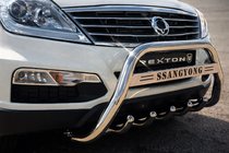 SsangYong Rexton I 2001–2017 Predný ochranný rám WT004 (nerez) fotografia 2
