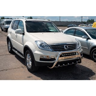 Predný ochranný rám WT004 (nerez) SsangYong Rexton I 2001–2017 fotografia 3