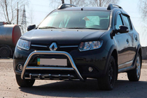 Renault Sandero 2013–2022 Predný ochranný rám WT003 (nerez) 60 mm fotografia 1